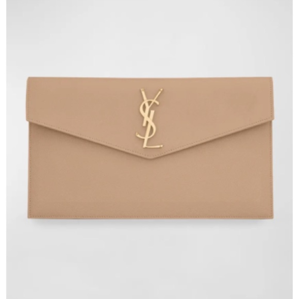 Uptown Medium YSL Monogram Grain de Poudre Pouch Bag